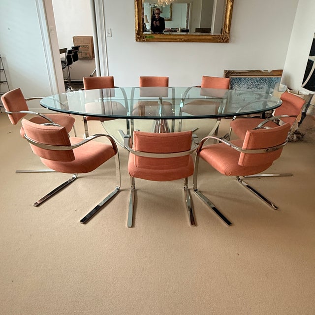 Mid Century Brueton Dining Room Set With 8 Chairs For Sale - Image 11 of 15