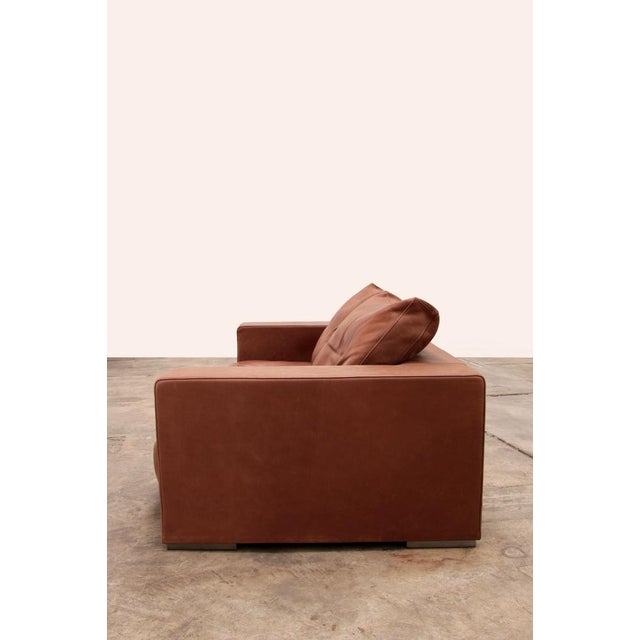 Vintage Budapest Sofa in Cognac Color by Paola Navone for Baxter, 1990s For Sale - Image 4 of 17