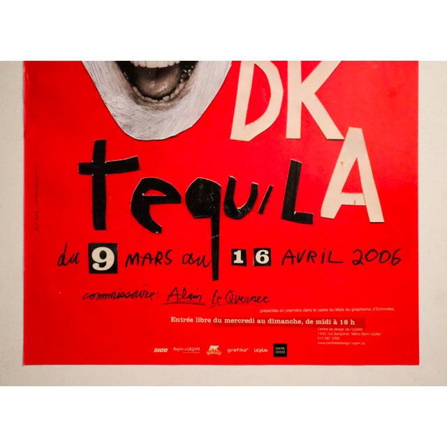 Contemporary 2006 Canadian Exhibition Poster - « Vodka Tequila » Uqam Center of Design For Sale - Image 3 of 3