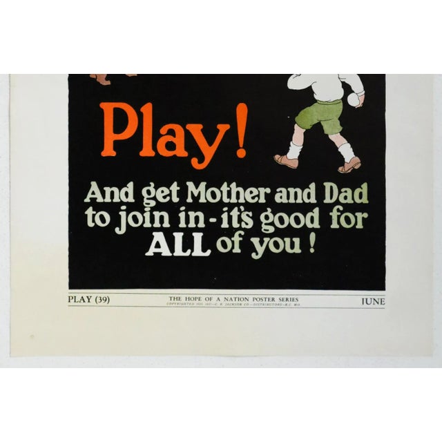 American 1937 American Hope of a Nation Poster Series, Play! - Family Baseball For Sale - Image 3 of 5
