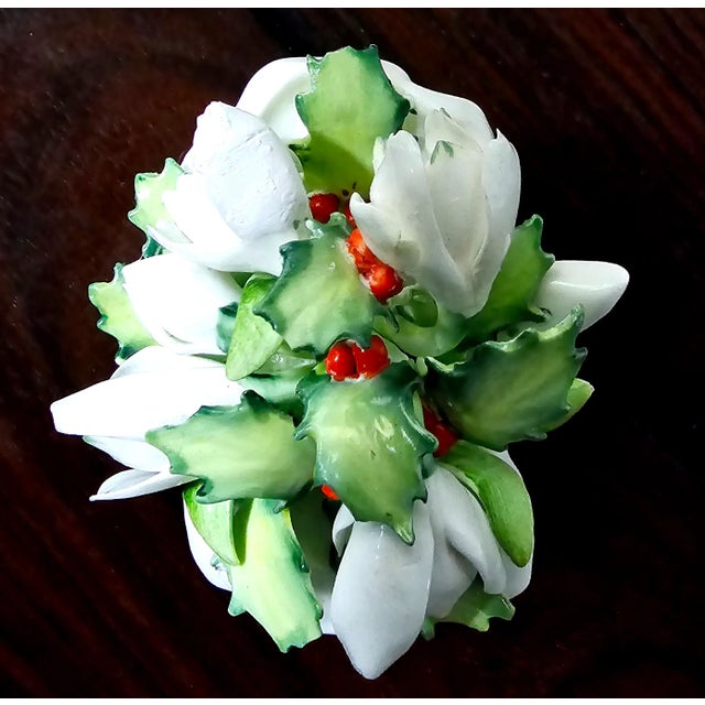 1970s Royal Doulton English Fine Bone China Flower Bouquet in Flower Pot For Sale - Image 5 of 10