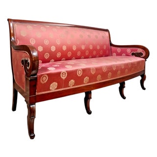 Restoration Empire Mahogany Sofa, 1890s For Sale