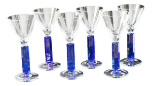 Art Deco Style Wine Glasses, 1962, Set of 6
