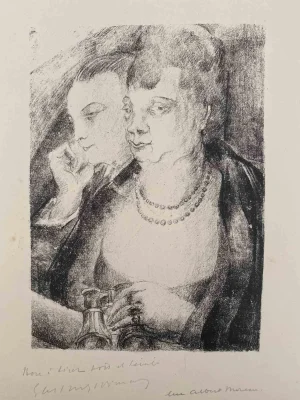 Luc-Albert Moreau, Spectators, Original Lithograph, Early 20th Century