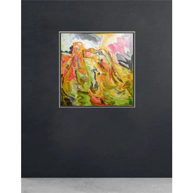 "Desert Dusk" by Trixie Pitts Abstract Landscape Oil Painting For Sale In Nashville - Image 6 of 12