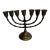 Vintage Solid Brass Seven-Branch Menorah Candelabra For Sale
