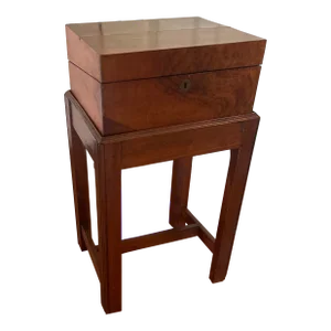 Early 19th Century Georgian Mahogany Writing Box on Stand