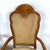 Wood Pair of Vintage Provincial Walnut & Cane High-Back Armchairs With Burlwood Crest For Sale - Image 7 of 18