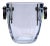 Mid 20th Century Strömbergshyttan Sweden Blue Glass Ice Bucket With Sterling Silver Handles For Sale