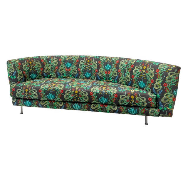 Textile Mid 20th Century Vintage Sofa Attributed to Thayer Coggin: Texas Roads Edition For Sale - Image 7 of 18