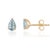 VR Jewels Minimal Pear Cut Natural Aquamarine Solitaire Stud Earrings in 14k Gold- A Pair For Sale - Image 4 of 16