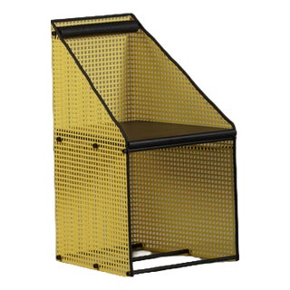 Vintage Yellow Metal Chair by Peter Preller, Germany, 1980s For Sale