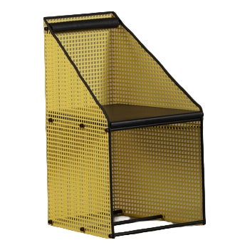 Vintage Yellow Metal Chair by Peter Preller, Germany, 1980s For Sale