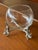 Metal Vintage Arthur Court Glass Bowl on Silver Rabbit Stand For Sale - Image 7 of 7