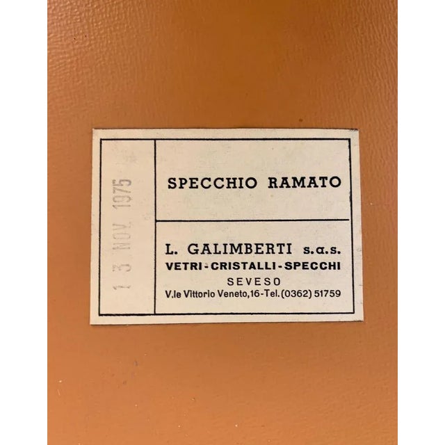 Mid-Century Italian Round Mirror with Double Brassed Gold Frame by Galimberti Lino, 1975 For Sale - Image 10 of 15