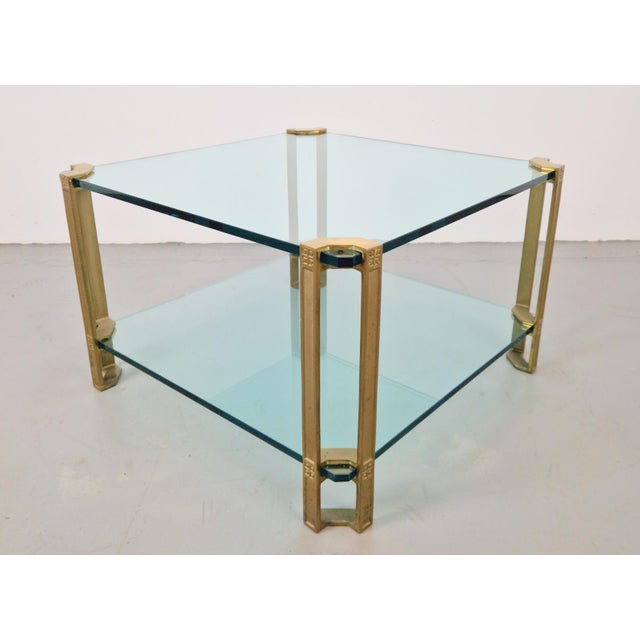 Regency Model T24 Coffee Table in Brass and Glass by Peter Ghyczy, 1970s For Sale - Image 15 of 15