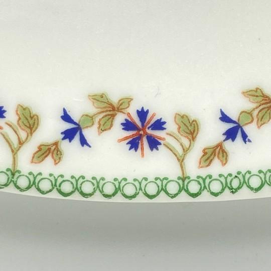 Limoges, France Antique Art Deco Limoges Tressemanes Et Vogt T&v Serving Platter With Handles (Flower Pattern on Border) For Sale - Image 4 of 18
