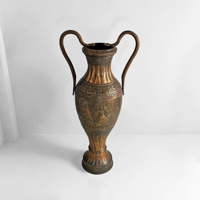 Hellenic Italian Bronze Amphora by Virgilio Bono, 1960s For Sale - Image 4 of 18