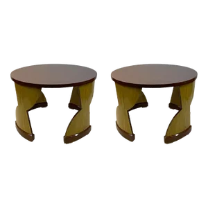 Early 21st Century Modernist Tables in the Manner of Eileen Gray - A Pair