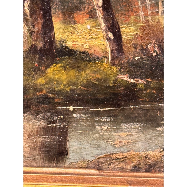 Blue 19th Century French Oil Painting For Sale - Image 8 of 9