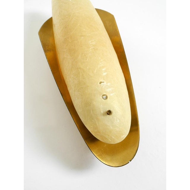 Mid-Century Modern Brass Wall Lamps with Fiberglass Shades, 1950s, Set of 2 For Sale - Image 18 of 18