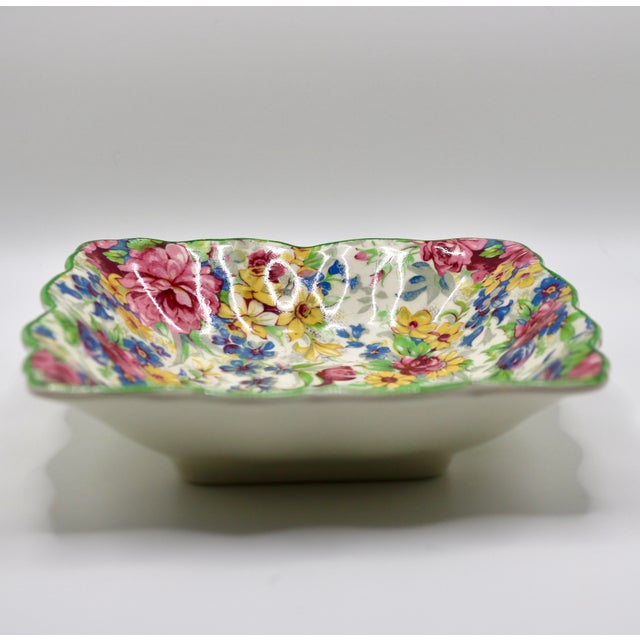 Bring the charm of an English country garden to your vanity or tabletop with this stunning vintage Royal Winton Grimwades...