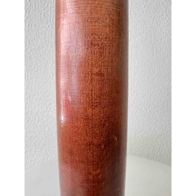 Pendant Lamp in Brass and Teak with Frosted Glass, Italy, 1980s For Sale - Image 15 of 18