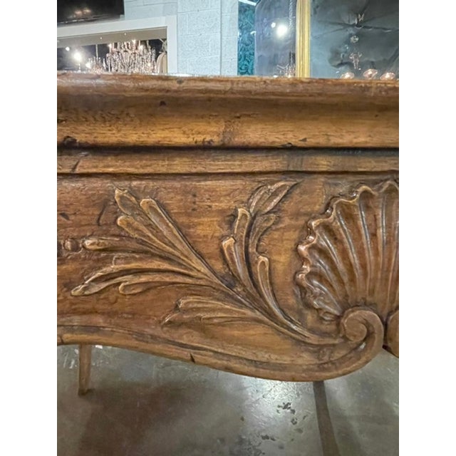Mid 20th Century Vintage French Provincial Carved Walnut Games Table For Sale - Image 5 of 9