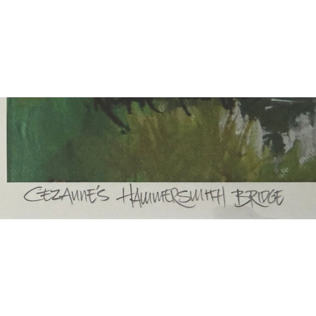 Post Impressionist "Cezanne's Hammersmith Bridge" Artist's Proof Serigraph by Nevada Artist Richard Allen Wells 27.25"x22" Framed For Sale - Image 3 of 11