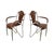 Vintage French Iron and Leather Armchairs, 1960s, Set of 2 For Sale - Image 4 of 13