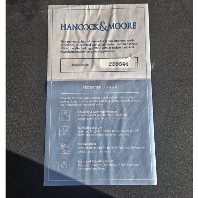 Late 20th Century Hancock and Moore Leather Barstools Set of 4 For Sale - Image 9 of 9