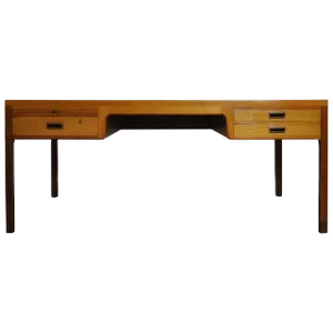 Scandinavian Modern Mahogany Desk by Ejnar Larsen and Axle Bender Madsen for Willy Beck