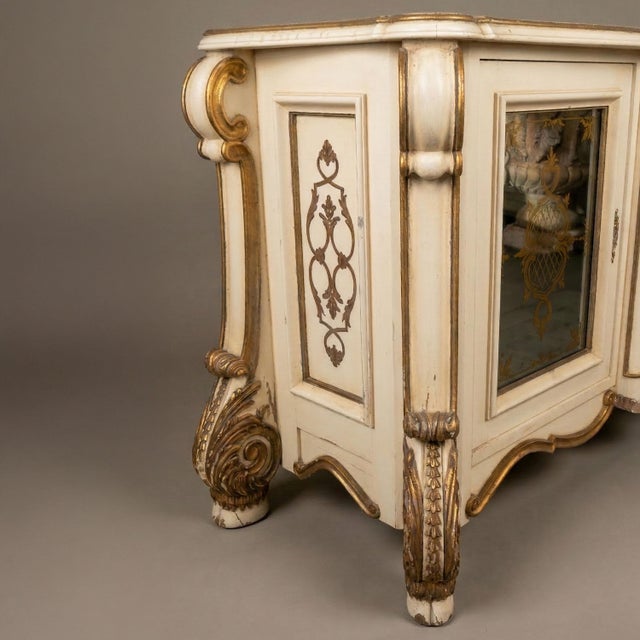 Rococo Rococo Style Sideboard with Eglomisé Doors For Sale - Image 3 of 18
