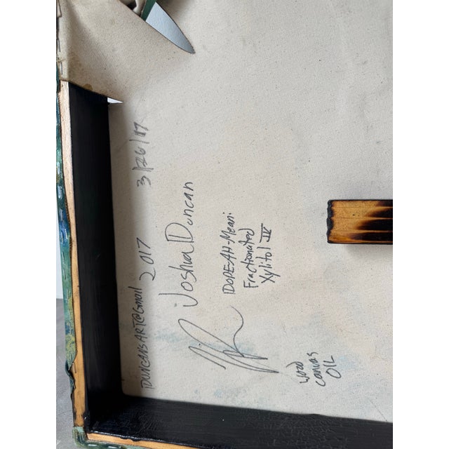 Joshua Duncan “Dope-Ah-Mean” Series Sculptural Mixed-Media Composition Expressionist Abstract Oil on Canvas Painting For Sale - Image 11 of 12