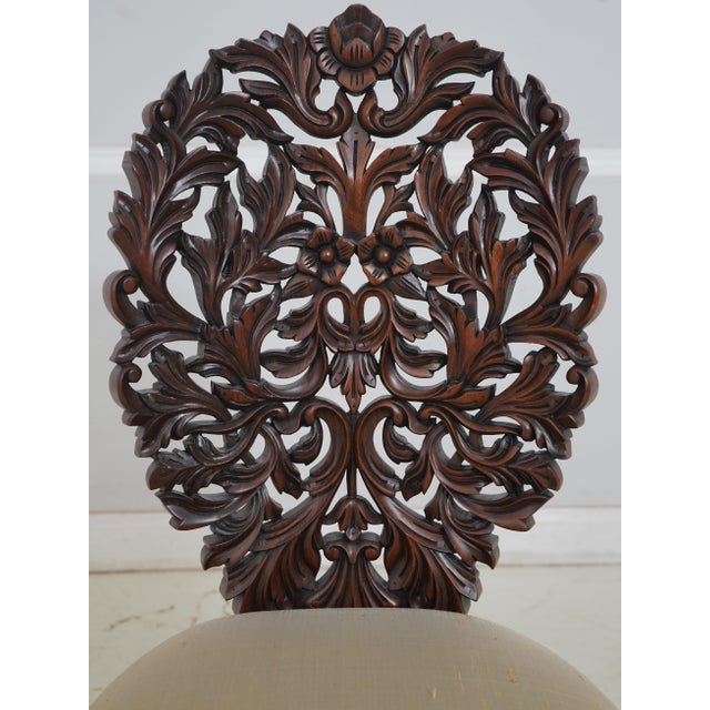 John Belter Style Ornately Carved Mahogany Chairs For Sale - Image 12 of 18