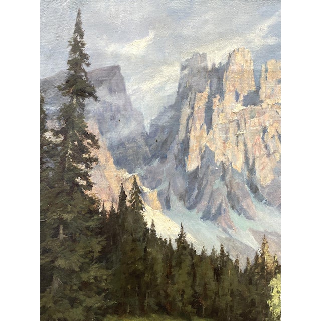 Max Pistorius, Karersee, Dolomites, 1939, Oil on Canvas For Sale - Image 9 of 16