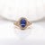 1.5ct Tanzanite Ring with Earth Mined Diamonds in Solid 14k Yellow Gold Oval 8x6 Size 6.75 For Sale - Image 4 of 8