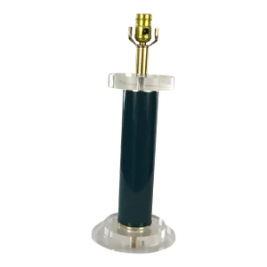 1980s Bauer ”Clearlite” Lucite Table Lamp