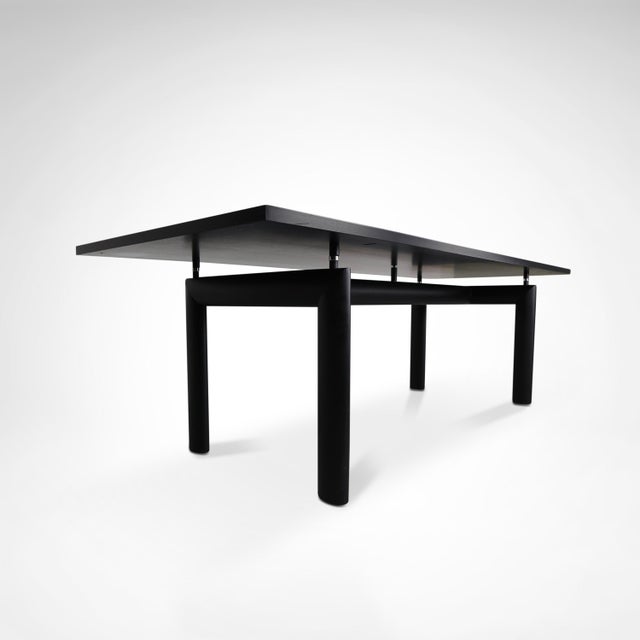 1980s LC6 Dining Table in Glass and Metal by Le Corbusier for Cassina, 1990s For Sale - Image 5 of 11