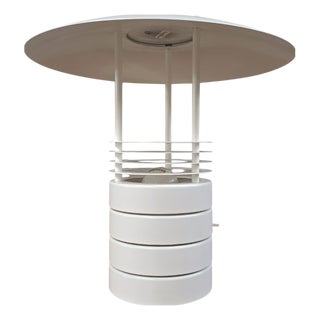 Lanterna Danica White Metal Table Lamp by Jorgen Buchwald for Nordlux, 1980s For Sale