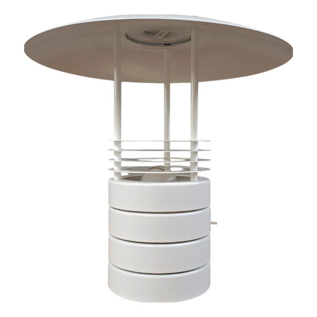 Lanterna Danica White Metal Table Lamp by Jorgen Buchwald for Nordlux, 1980s For Sale