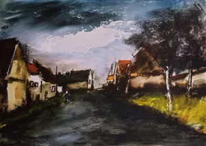 Maurice De Vlaminck, Landscape 3, 1920s, Lithograph