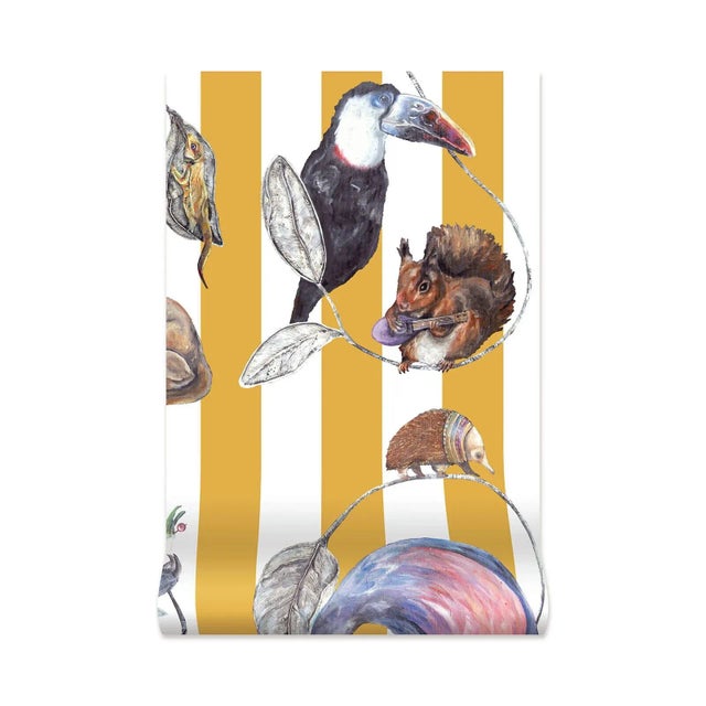 Yellow House of Hackney Empire Wallpaper - Ochre For Sale - Image 8 of 8