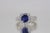 Metal Burma Sapphire 18k Ring With Diamond Surround Size 6.5 For Sale - Image 7 of 8