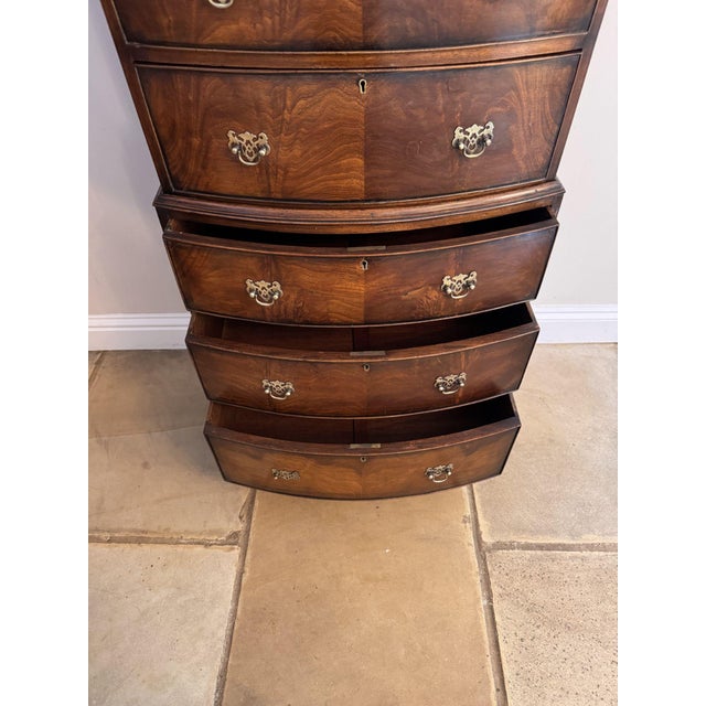 Antique Victorian Mahogany Bowfront Chest, 1860 For Sale - Image 10 of 11