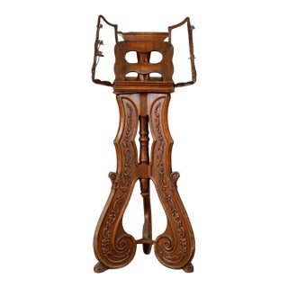 Victorian Rococo Revival Rotating Double Lectern With Candleholders, C 1850-1880 For Sale