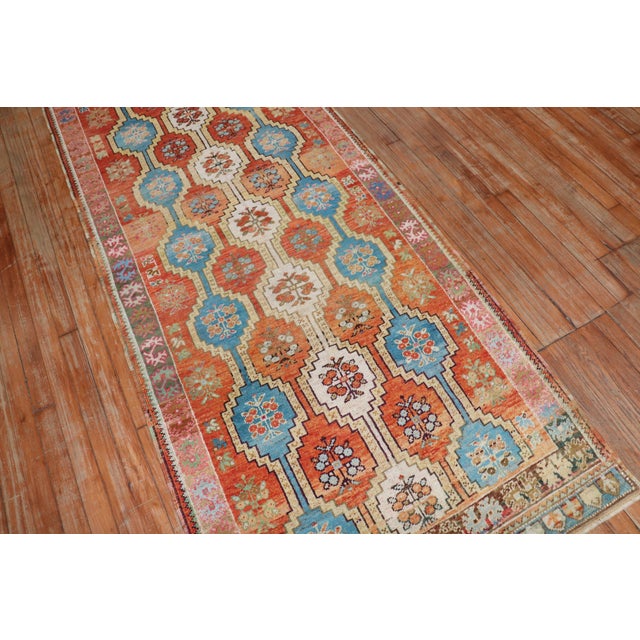 Early 20th Century Antique Zabihi Collection Turkish Melas Runner For Sale - Image 10 of 10