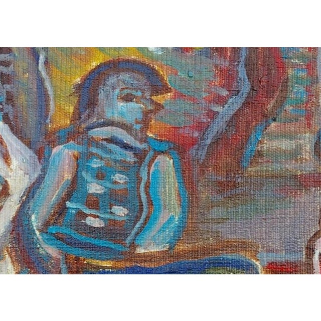 1970s Ukrainian Artist Kovalenko Yu. Oil Painting on Cardboard 25-35 For Sale - Image 4 of 6
