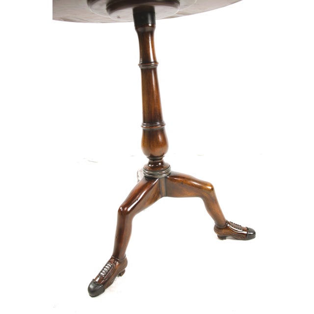 Black Vintage Theodore Alexander Pedestal Side Table For Sale - Image 8 of 14