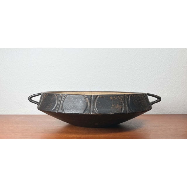 1960s Large Mid-Century Modern Danish Studio Pottery Bowl from Lund Keramik, 1960s For Sale - Image 5 of 18